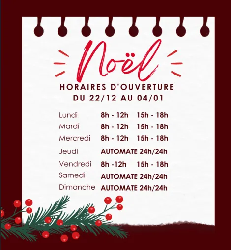 HORAIES BOUTIQUE PERIODE DE NOEL, Courpière, Lorenzini-Adam